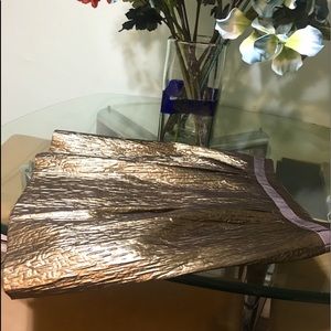Simply Vera Wang Metallic Gold Skirt